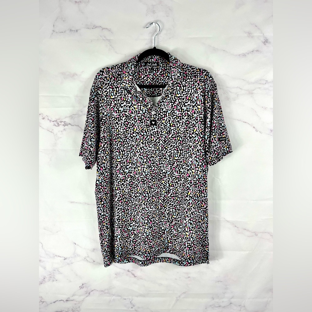 BAD BIRDIE Confetti Golf Polo